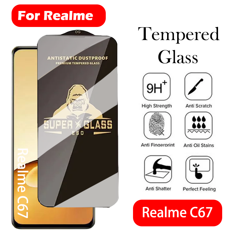 Realme C67 - KingKong pelindung layar kaca Tempered, pelindung