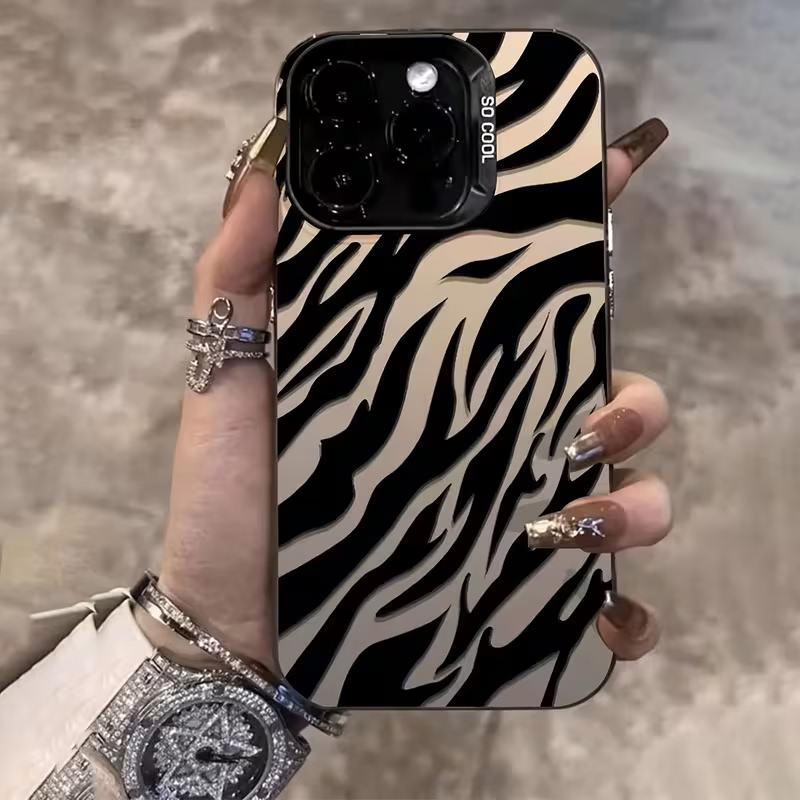 Apple Iphone 16 - Casing Ponsel Motif Zebra Hitam IMD