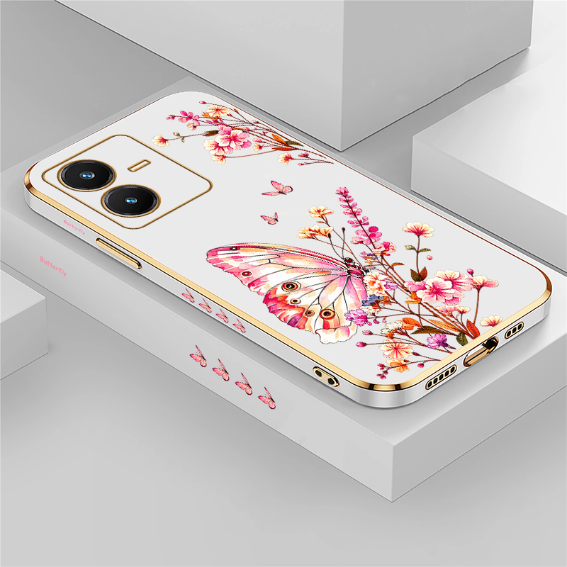 Vivo V40 - Casing Lukis Kupu-Kupu Untuk Vivo V40